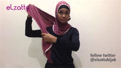 tutorial hijab elzatta agustus  youtube