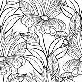 Naadloos Bloemenpatroon Getrokken sketch template