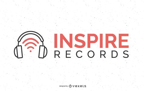 record label logo design vector
