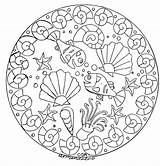 Mandala Mandalas Coloring Seabed Fish Kids Pages Shells Life Animals Prepare Prettiest Result Give Colors Would These Beautiful Do Allow sketch template