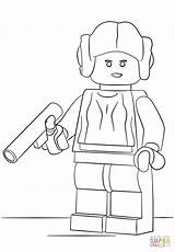 Coloring Pages Princess Wars Star Legos Leah Lego Printable Leia sketch template