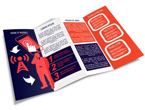 panel accordion fold brochure mockup cover actions