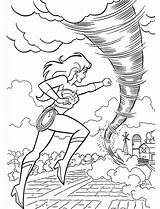 Tornado Coloring Pages Wonder Woman Printable Wonderwoman Fights sketch template