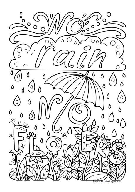 coloring pages  adults rain coloring pages