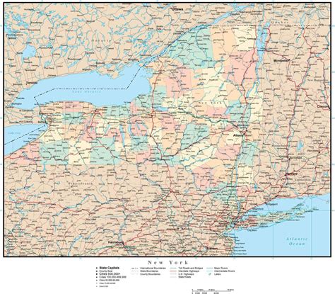 york adobe illustrator map  counties cities county seats