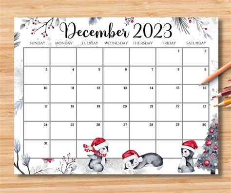 december calendar kids calendar  calendar christmas planner