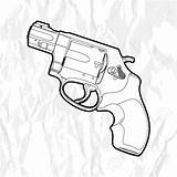 Revolver Outline Drawing Gun Getdrawings sketch template