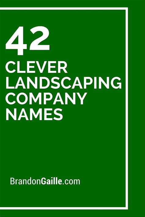 creative landscaping names