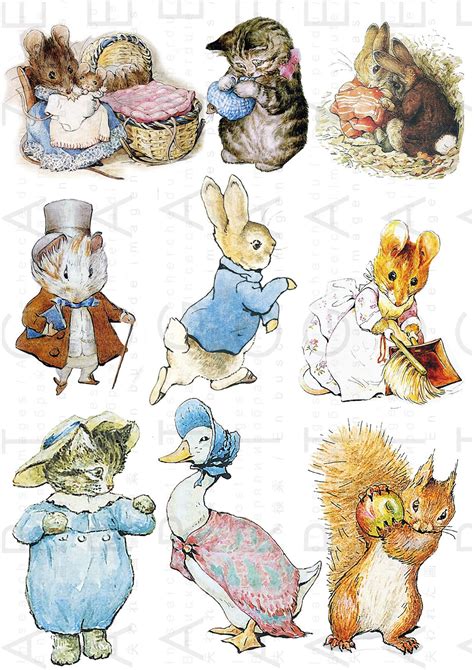 peter rabbit collage sheet beatrix potter nursery decor etsy beatrix potter illustrations