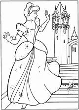 Cinderella Coloring Princess Pages sketch template