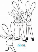 Cartoni Simone Animati Coniglio Disegno Animato Famiglia Cartone Colora Cartoonito Conigli Yoyo Protagonista Gufetta Salvato Oip sketch template