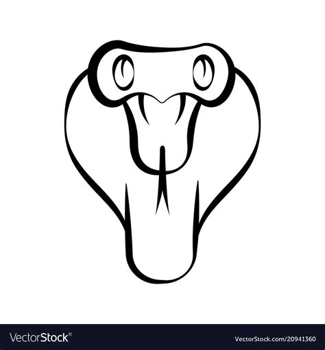 isolated outline   snake royalty  vector image