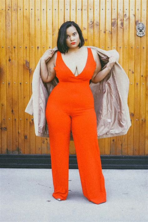 Plus Size Winter Blazer With Jeans Curvy Model Red Jumpsuit Thick