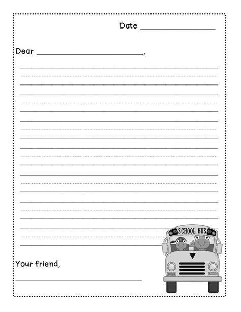 friendly letter template  grade  lessons   teach