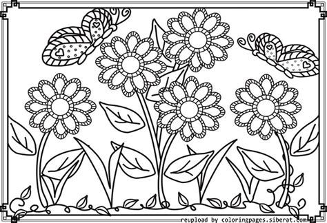 flower garden coloring pages    print