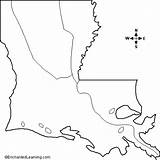 Louisiana Outline Map Enchantedlearning States Usa sketch template