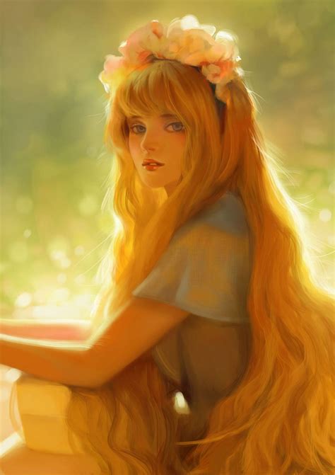 Fantasy Girl Blue Eyes Hair Long Beautiful Blonde Wallpaper 1440x2039