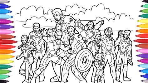 marvel avengers endgame coloring  avengers endgame characters