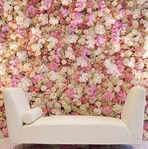 decoracion  pared de flores