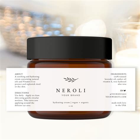 cosmetic label templates