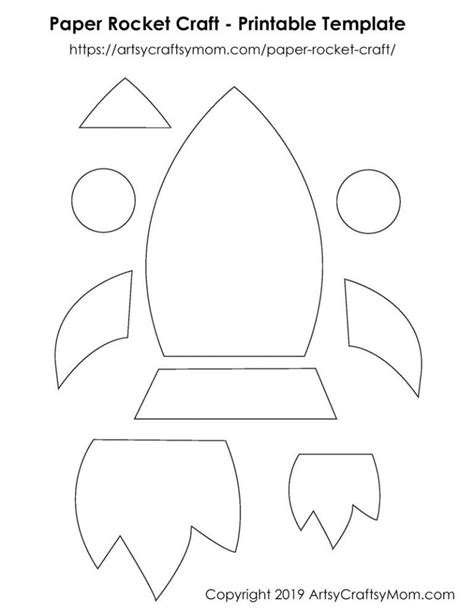 paper rocket craft  kids  template rocket craft fathers day