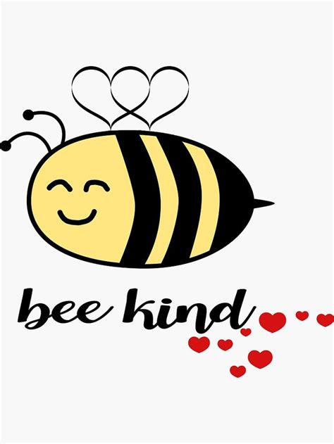 bee kind stickers  ladymberries redbubble bee sticker bee