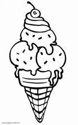 Ice Cream Coloring Pages Printable Kids Food Drawing Summer Beautiful Colouring Sheets Print Helados Cute Cupcake Candy Easy Sundae Clipartmag sketch template
