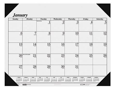 house  doolittle  color dated monthly desk pad calendar format