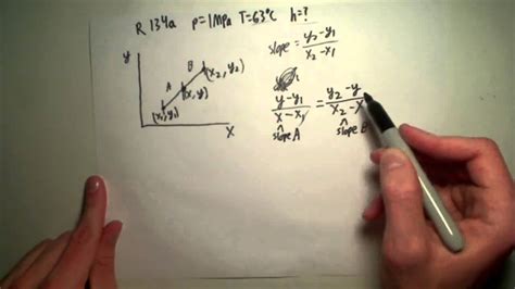 lesson  linear interpolation  thermodynamic tables youtube