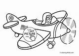 Coloring Pages Airplane Cartoon Pilot Drawing Kids Print Transportation sketch template