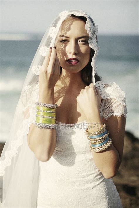 beach casual wedding dresses lace chiffon ivory boho wedding gowns 2015