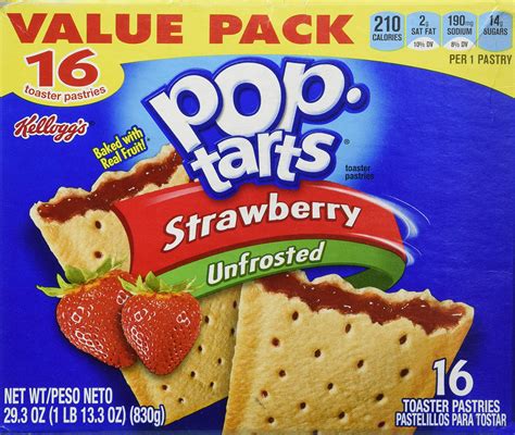 pop tarts breakfast toaster pastries unfrosted blueberry