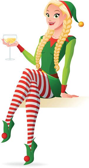 Sexy Christmas Elves Cartoon Clip Art Vector Images And Illustrations
