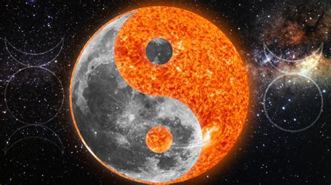 Sun And Moon Yin Yang With Pagan Symbols By Inmate0801