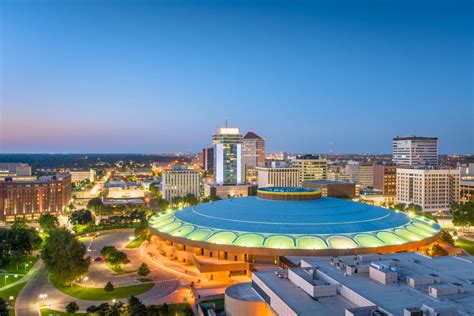 wichita kansas usa downtown skyline ebs schools