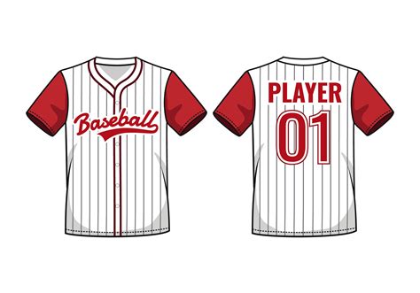 pinstripe baseball jersey mockup  vector art  vecteezy