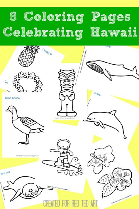 hawaiian coloring pages  kids red ted art kids crafts