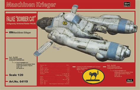 maschinen krieger falke bomber cat pkf antigravity armored raider  scale model kit