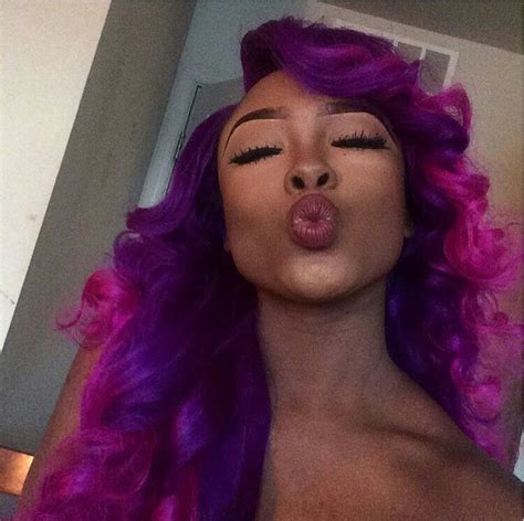 pink and purple hair purple hair black girl cute hair