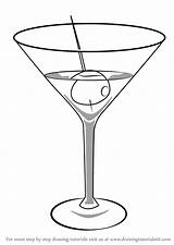 Martini Drawing Glass Draw Margarita Drinks Step Drawings Tutorials Clipart Clip Paintingvalley Drawingtutorials101 sketch template