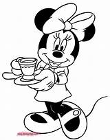 Minnie Drinking Mouse Tea Coloring Pages Drink Disneyclips Food Funstuff sketch template