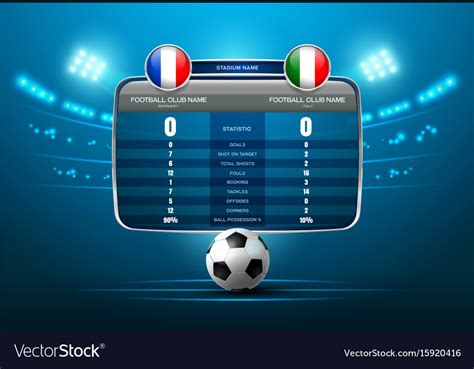 soccer score board royalty  vector image vectorstock