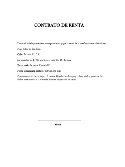 Contrato De Renta Docx