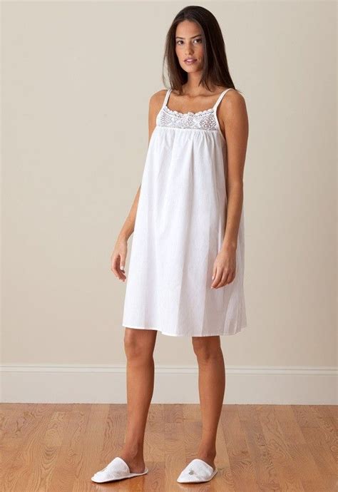 Jenn White Cotton Nightgown Lace El311 Cotton Nightgown Night