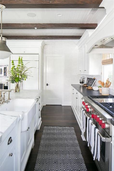Black and White Diamond Pattern Kitchen Runner