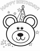 Coloring Birthday Happy Printable Pages Sheets Color Kids Bear Cards Print Coloring4free 2021 Animal Drawing Bestcoloringpagesforkids Boys Cute Line Getdrawings sketch template