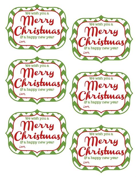 merry christmas tags printable     printablee