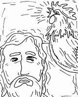 Peter Coloring Jesus Denies Denial Pages Bible Kids Christ Luke Sheets Crafts Pedro Niega Easter Sunday School Colouring John Choose sketch template