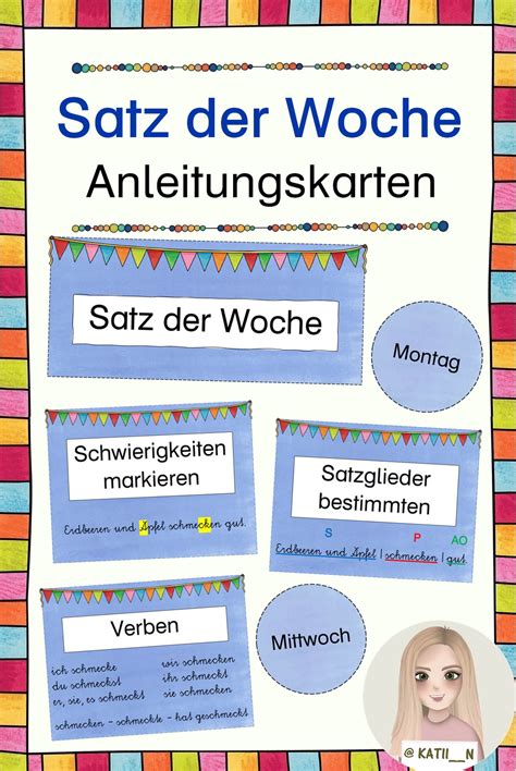 satz der woche unterrichtsmaterial im fach deutsch deutsch