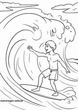 Malvorlage Surfen Wellenreiten Wassersport Malvorlagen Seite sketch template